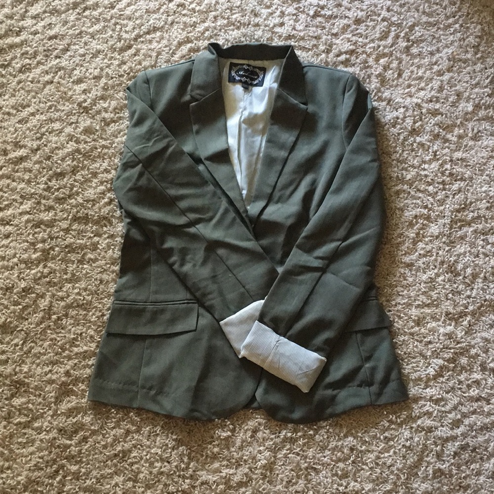 Ambiance Olive Green Blazer